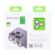 Rixus Metal Shield Camera Tempered Glass For iPhone 13 Pro, 13 Pro Max Silver