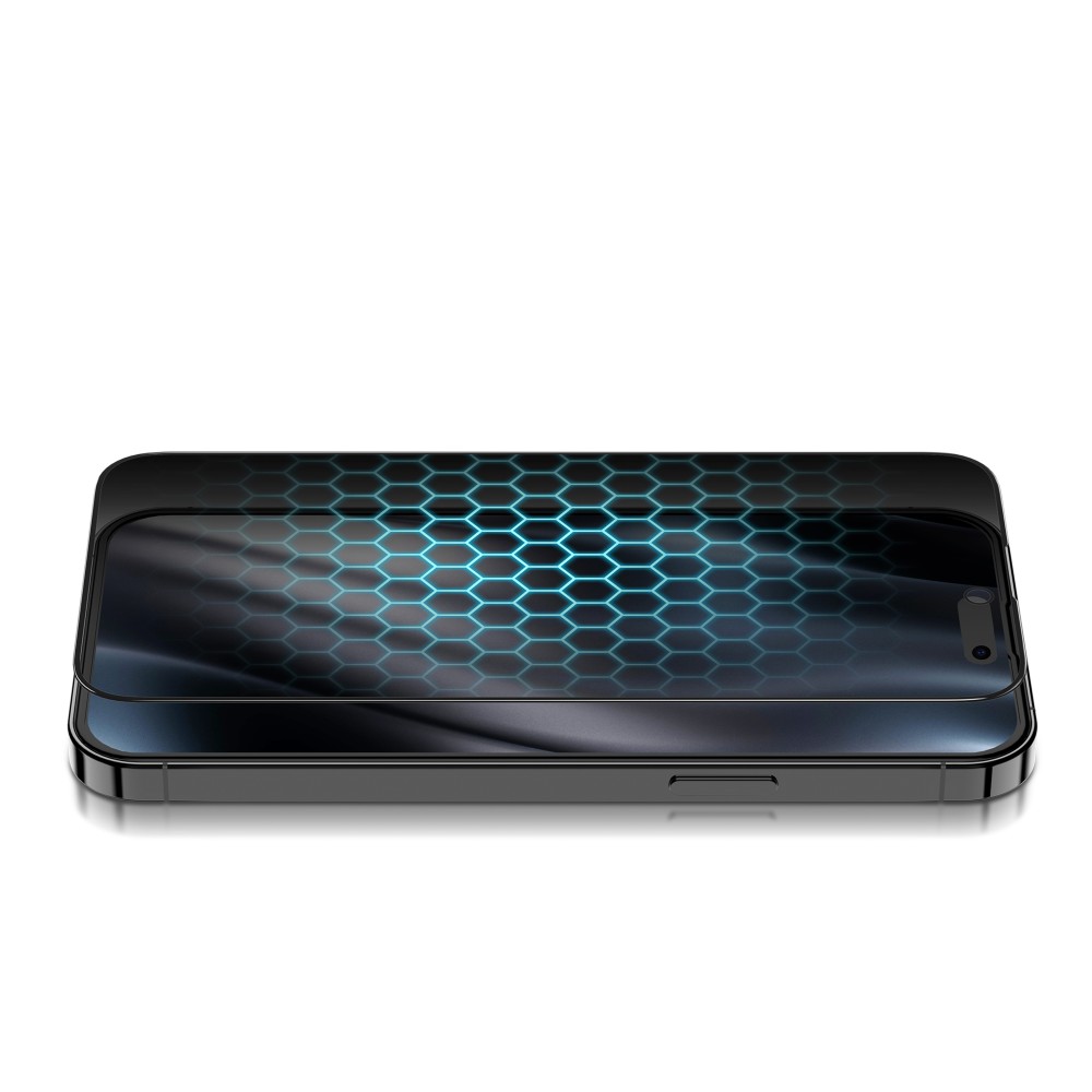 Rixus Privacy Full Curved Edge Tempered Glass For iPhone 15 (10-Pack)