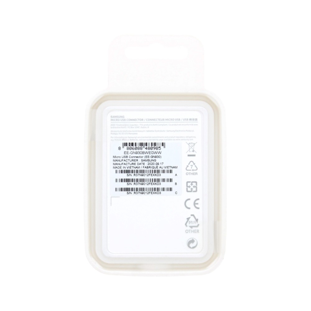 Samsung Micro USB to USB-C Adapter EE-GN930BWEGWW - White