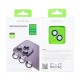 Rixus Metal Shield Camera Tempered Glass For iPhone 13, 13 Mini Blue
