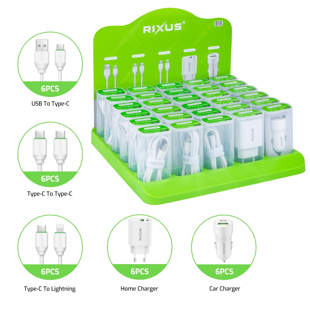 Rixus RXCC16S Super Fast Car Adapter Dual-Port (PD+QC 3.0) (Counter Display)