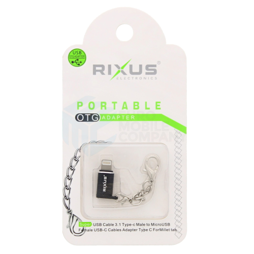 Rixus OTG Portable Adapter Micro-USB To Lightning