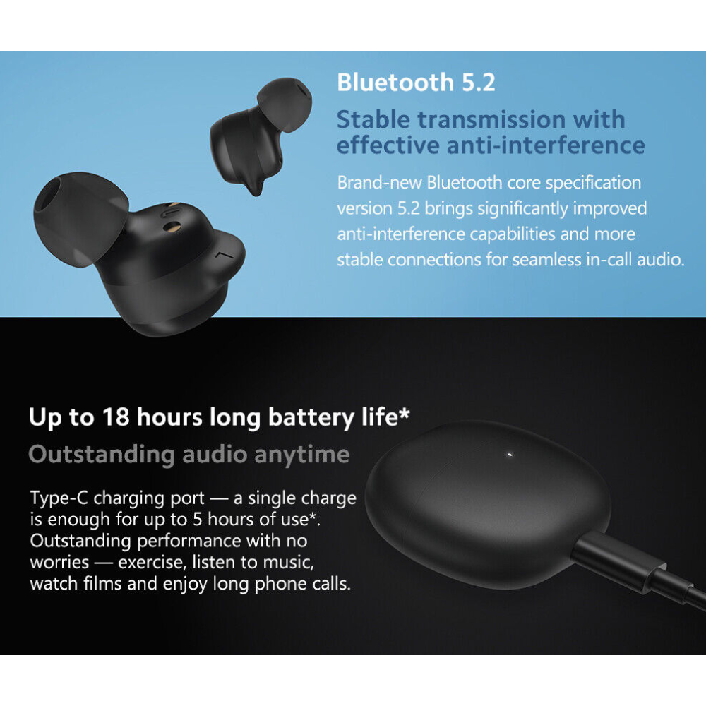 Xiaomi Wireless Earphones Redmi Buds 3 Lite - White BHR5490GL (EU Blister)