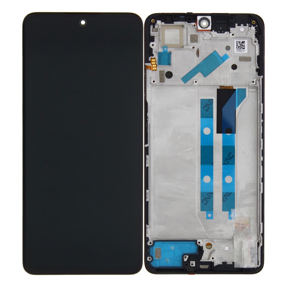 Xiaomi Redmi Note 12 Pro 4G Display And Digitizer With Frame Black Service Pack