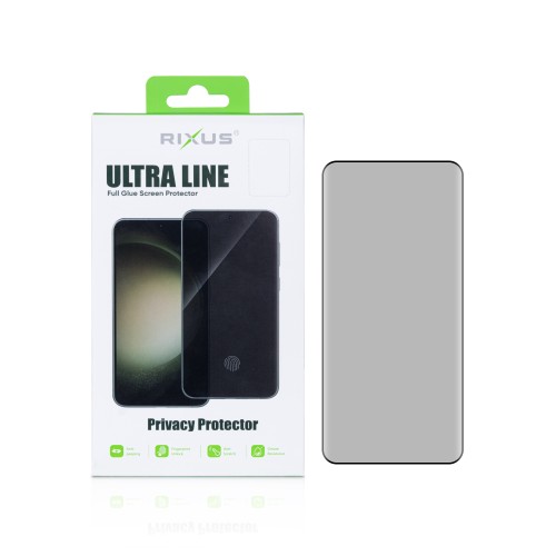 Rixus Privacy Ultra Line Tempered Glass For Samsung Galaxy S25 Plus S936B