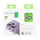 Rixus Metal Shield Camera Tempered Glass For iPhone 14 Pro, 14 Pro Max Space Black