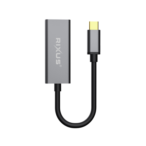 Rixus RXEA01 Type-C To 1000Mbps Card RJ45 Gigabit Drive-free Grey