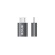Rixus RXOTG05 Micro To USB-C OTG Adapter Space Gray (2-Pack)