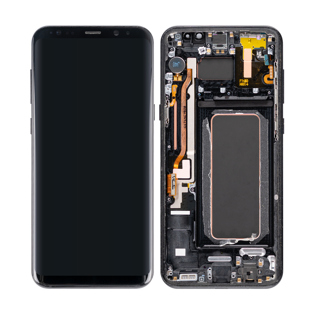 Samsung Galaxy S8 Plus G955F Display And Digitizer With Frame Midnight Black Pulled