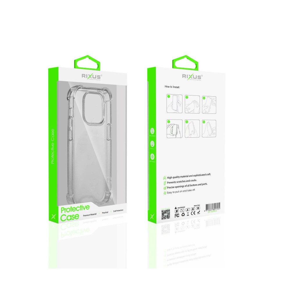 Rixus Anti-Burst Case For Samsung Galaxy A14 5G A146B Transparent