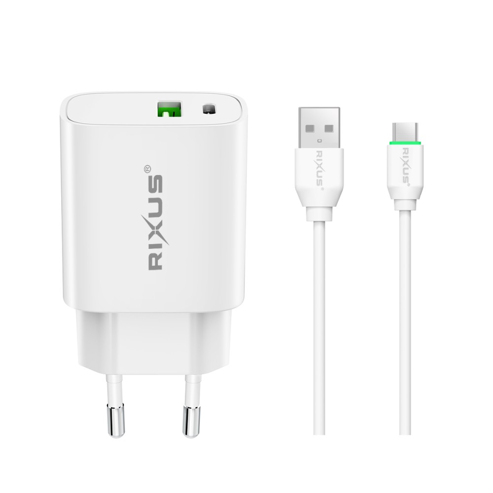 Rixus RX90C Quick Charge PD To Type C And USB Slot 20W