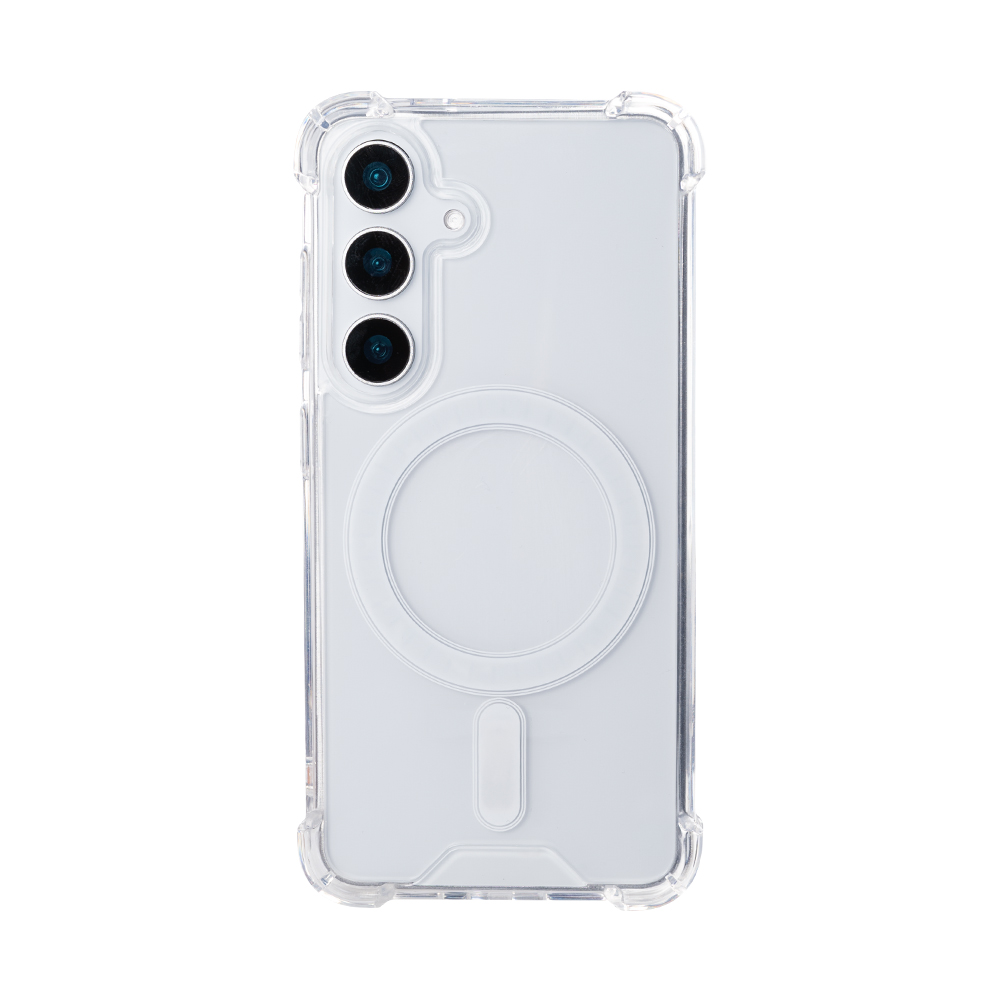 Rixus Anti-Burst Case With MagSafe For Samsung Galaxy S25 S9310 Transparent