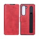 Rixus Wallet Case For Samsung Galaxy Z Fold 5 With Pen Holder Red