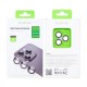 Rixus Metal Shield Camera Tempered Glass For iPhone 14 Pro, 14 Pro Max Silver