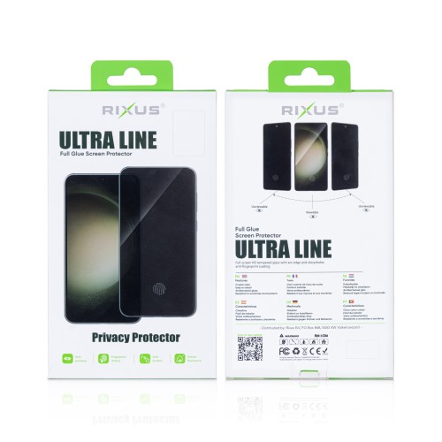 Rixus Privacy Ultra Line Tempered Glass For Samsung Galaxy S24 Plus S926B