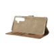Rixus Bookcase For Samsung Galaxy S24 FE S721B Light Brown