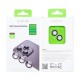 Rixus Metal Shield Camera Tempered Glass For iPhone 15, 15 Plus Black