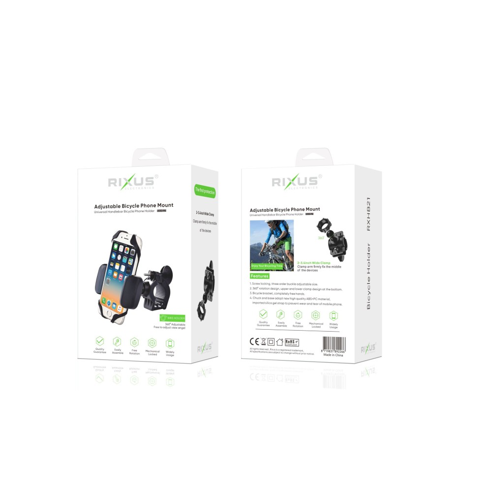 Rixus RXHB21 Adjustable Bicycle Phone Holder