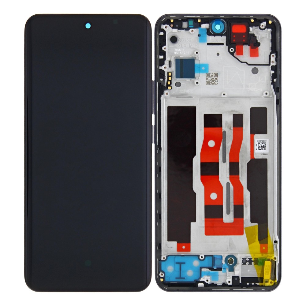 Oppo Reno 12 (CPH2625) Display And Digitizer With Frame Black Service Pack