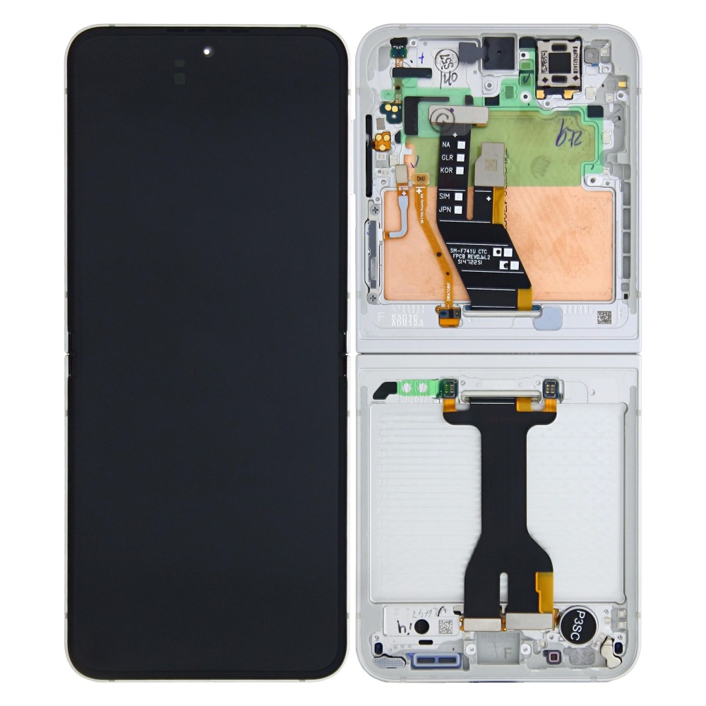 Samsung Galaxy Z Flip6 F741B Display And Digitizer With Frame White Service Pack