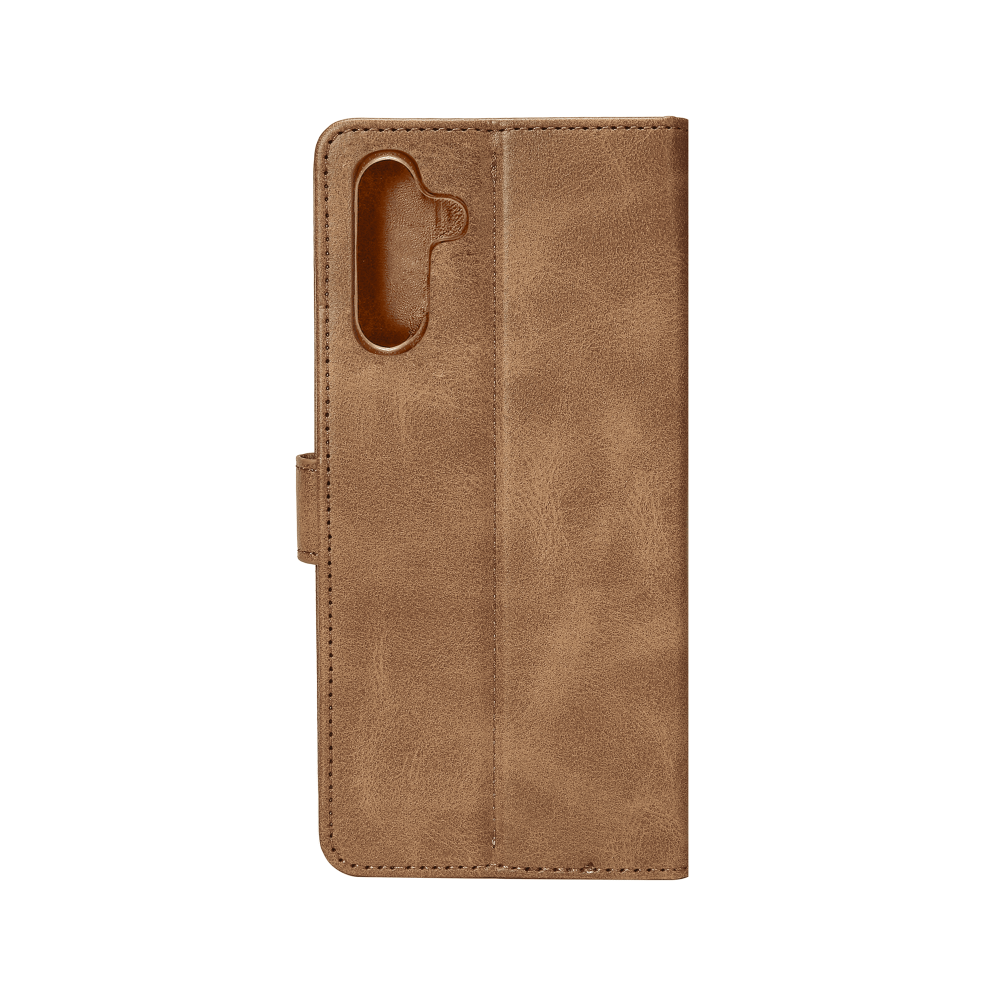 Rixus Bookcase For Samsung Galaxy A15 5G A156B Light Brown