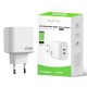 Rixus RXHC45 45W GaN Double USB-C Power Adapter White