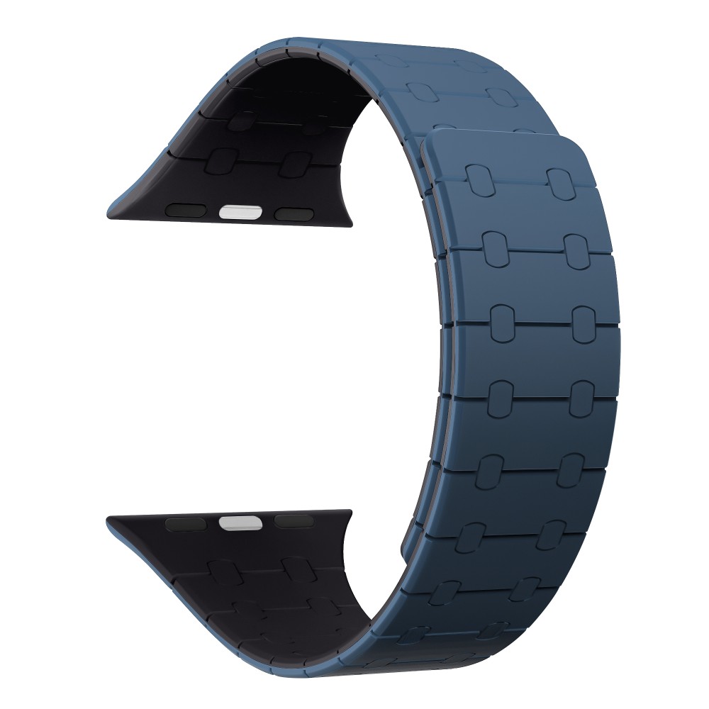Rixus Silicone Band With Magnetic For Apple Watch 42mm, 44mm, 45mm, 49mm Blue + Midnight
