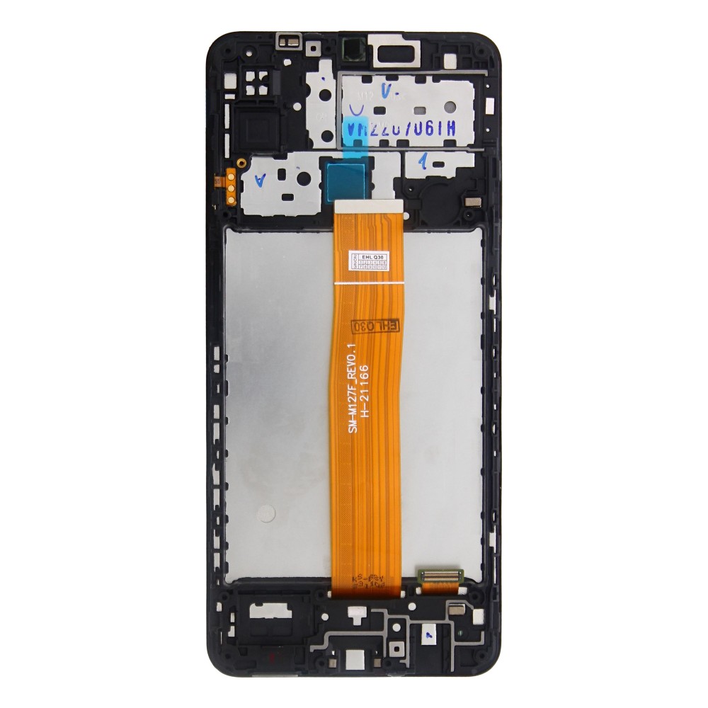 Samsung Galaxy M12 M127F Display And Digitizer With Frame Black Soft-OLED