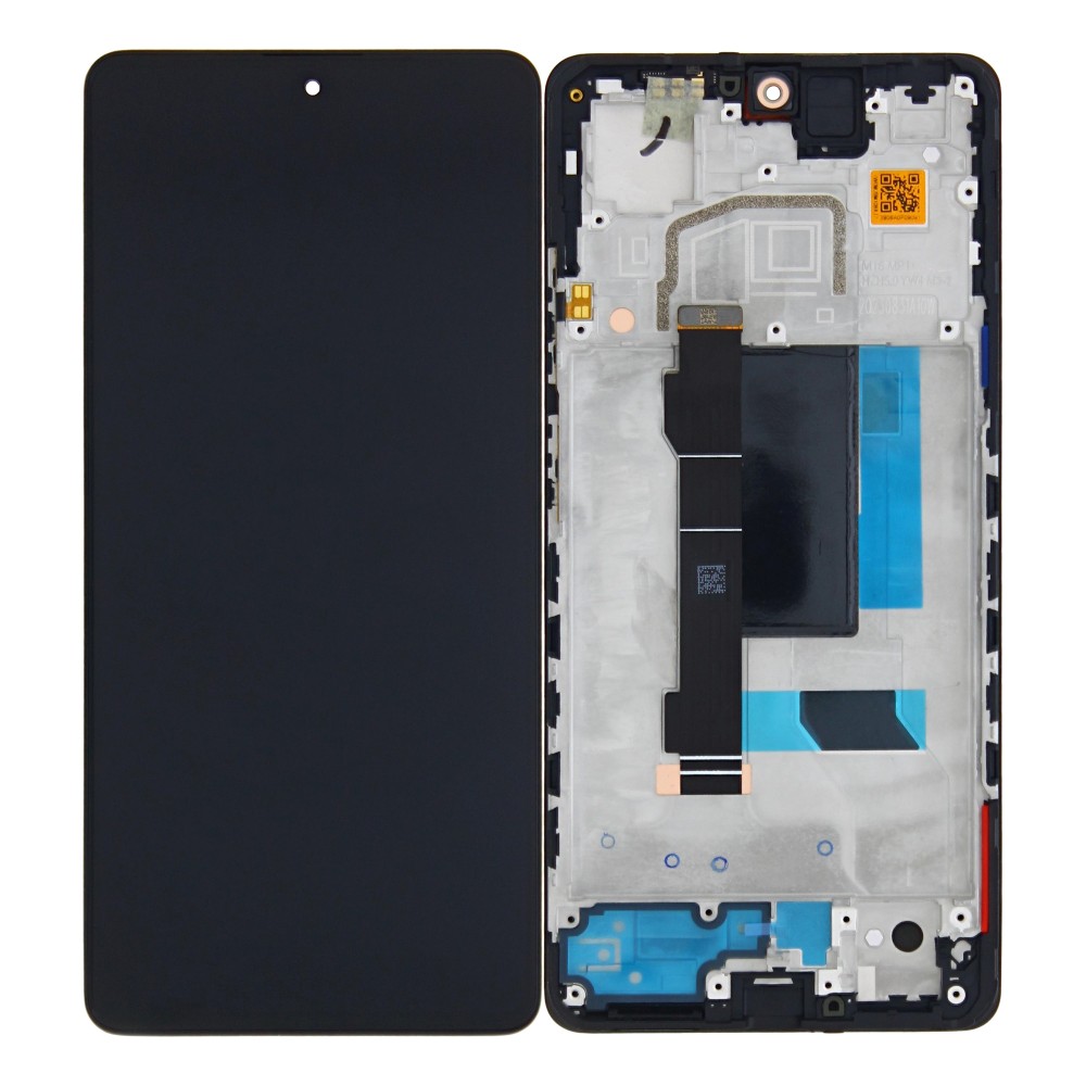 Xiaomi Poco X5 Pro (22101320G, 22101320I) Display And Digitizer With Frame Black Service Pack