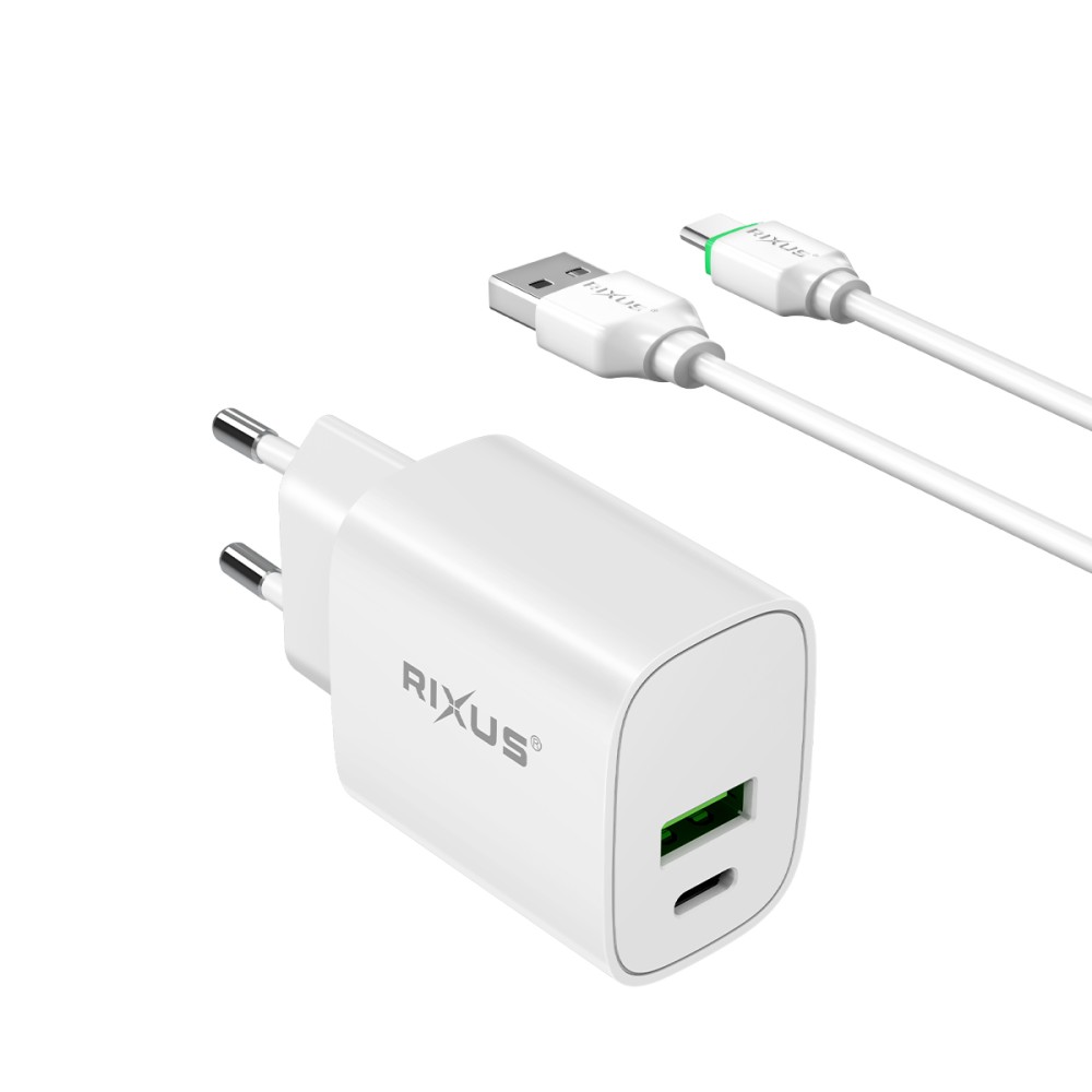 Rixus RX90C Quick Charge PD To Type C And USB Slot 20W