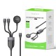 Rixus RXUC31 3 in 1 Watch And Phone Charger Cable 120CM Black