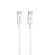 Rixus RXUC15C USB-C to USB-C Nylon Braided Cable 100CM White