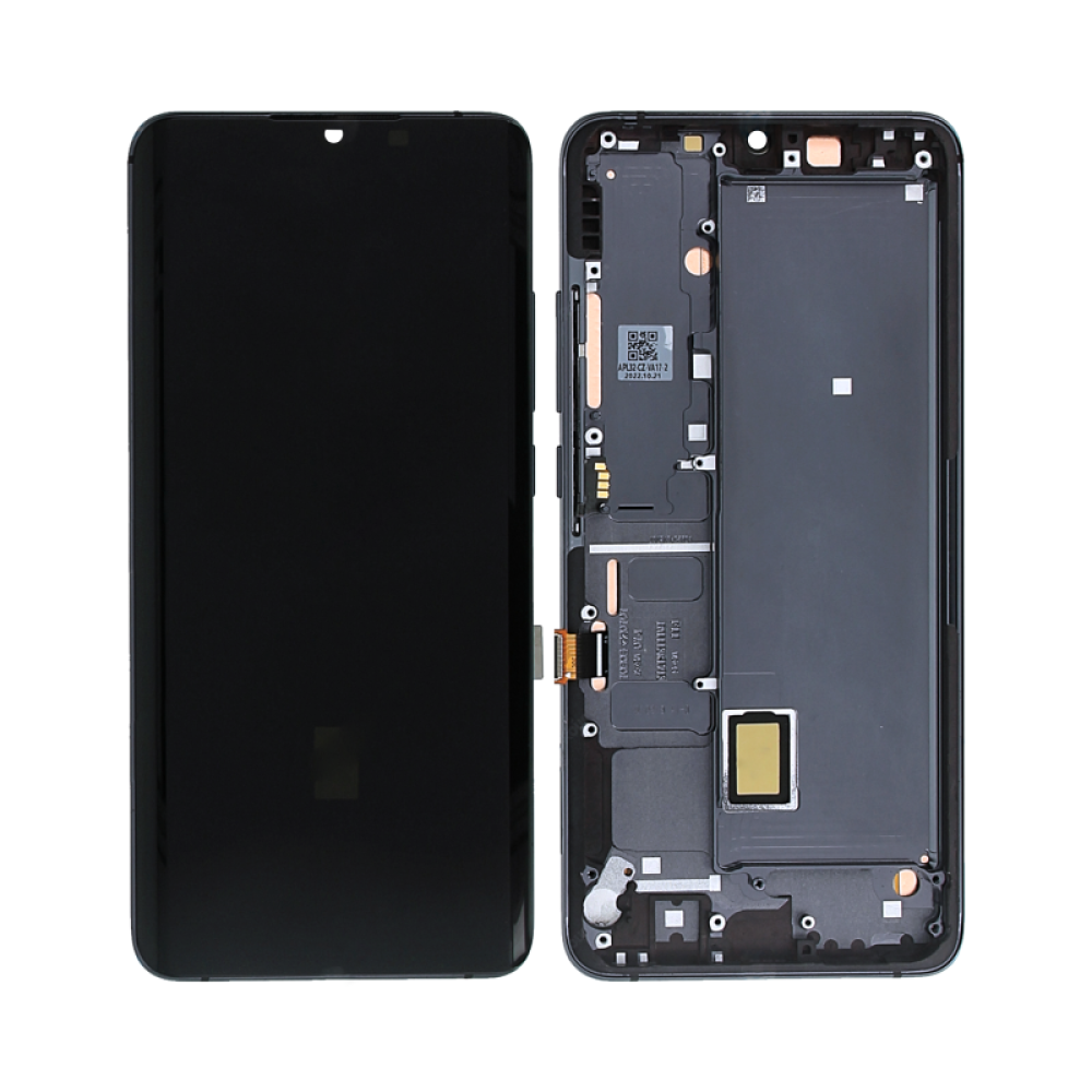 Xiaomi Mi Note 10, Mi Note 10 Pro, Mi Note 10 Lite Display and Digitizer With Frame Midnight Black OEM
