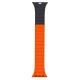 Rixus Silicone Band With Magnetic For Apple Watch 38mm, 40mm, 41mm Orange + Midnight
