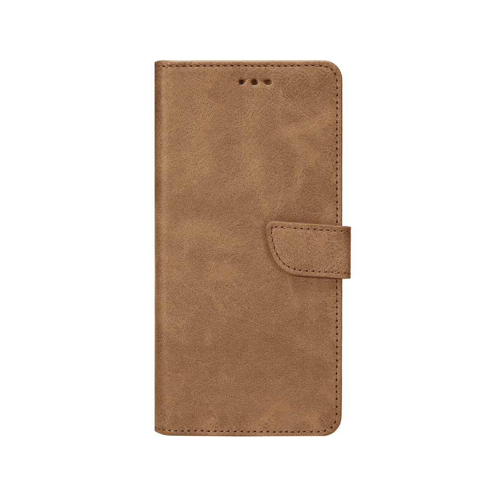 Rixus Bookcase For Samsung Galaxy S24 FE S721B Light Brown