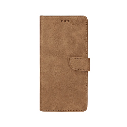 Rixus Bookcase For Samsung Galaxy S24 FE S721B Light Brown