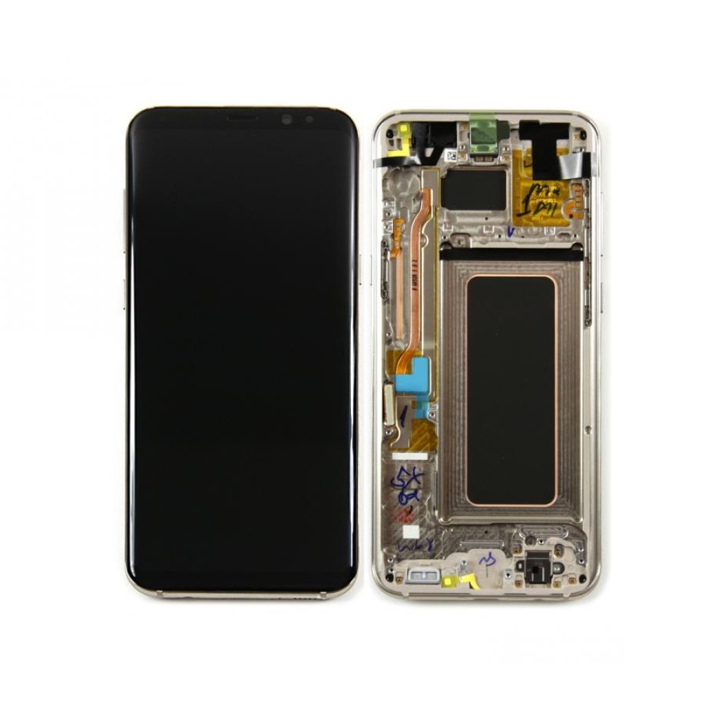 Samsung Galaxy S8 Plus G955F Display And Digitizer With Frame Marble Gold Refurbished