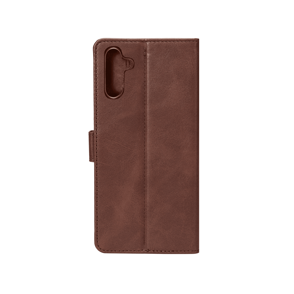 Rixus Bookcase For Samsung Galaxy A55 A556B Brown
