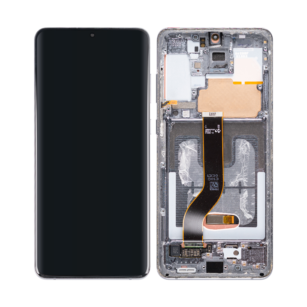 Samsung Galaxy S20 Plus G985F, S20 Plus 5G G986B Display And Digitizer With Frame Cosmic Black Pulled