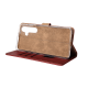 Rixus Bookcase For Samsung Galaxy A35 A356B Dark Red
