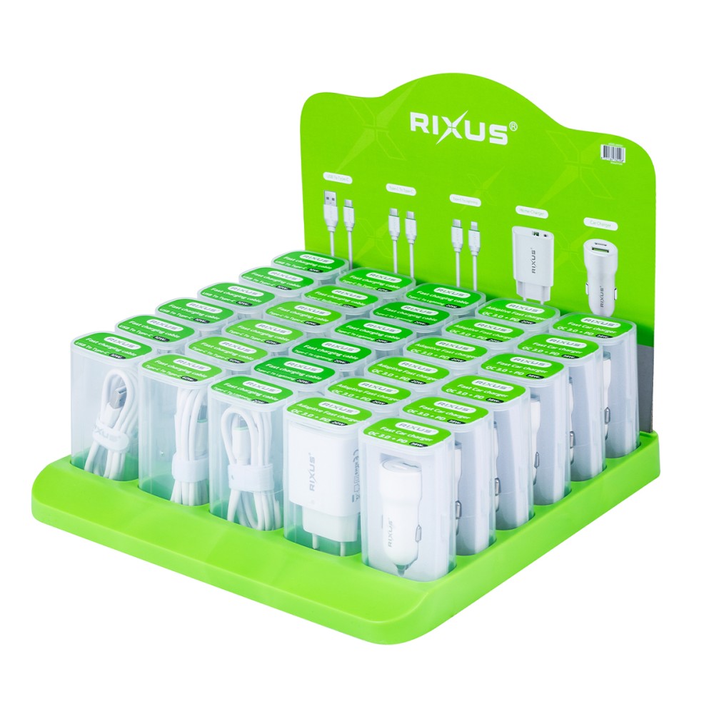 Rixus RXCC16S Super Fast Car Adapter Dual-Port (PD+QC 3.0) (Counter Display)