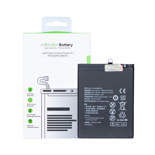 Huawei P Smart Z, P Smart Pro, Honor 9X, 9X Pro, P20 Lite (2019) Battery HB446486ECW - 4000mAh (AMHigh Premium)