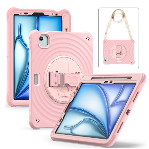 Rixus RXTC08 Anti Shock Case For iPad Air 11" (2024, 2025), Air 4 10.9" (2020), Air 5 10.9" (2022), Pro 11" (2018, 2020, 2021, 2022) Cherry Blossoms Pink