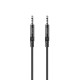 Rixus RXMU35 3.5mm AUX To 3.5mm AUX Braided Audio Cable 120CM Black