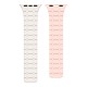 Rixus Silicone Band With Magnetic For Apple Watch 38mm, 40mm, 41mm White + Pink