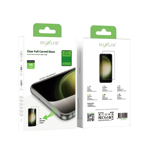 Rixus Clear HD Full Curved Edge Tempered Glass For Samsung Galaxy A10 A105F, A10S A107F