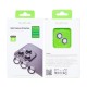 Rixus Metal Shield Camera Tempered Glass For iPhone 15, 15 Plus Blue