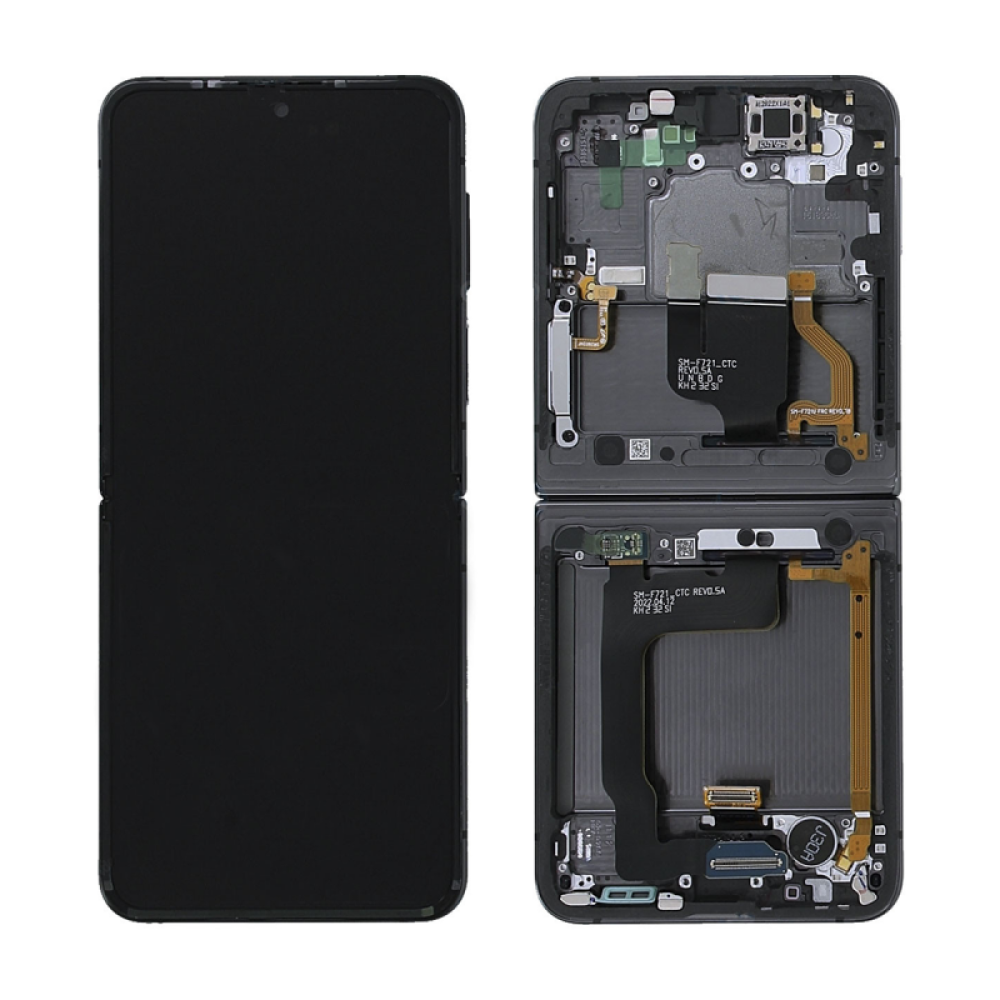 Samsung Galaxy Z Flip 4 (SM-F721B) Inner Display Complete + Frame (GH82-29440E) - Black