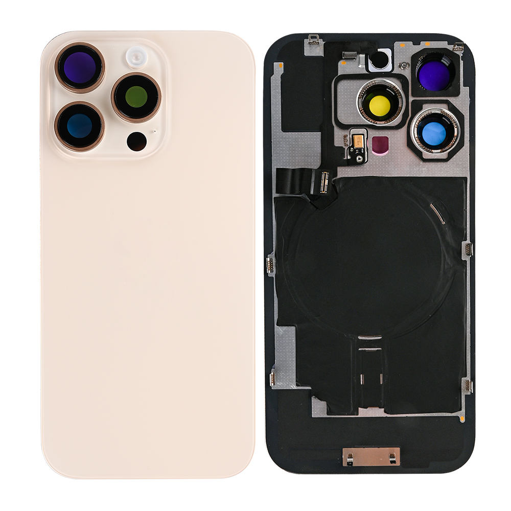 For iPhone 16 Pro Max Extra Glass Without NFC, Enlarged Camera Frame Desert Titanium