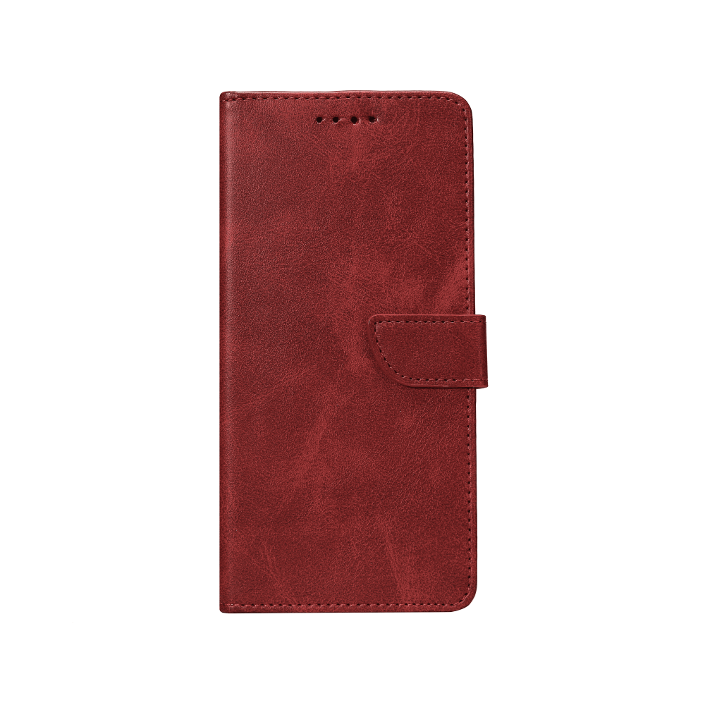 Rixus Bookcase For Samsung Galaxy A35 A356B Dark Red